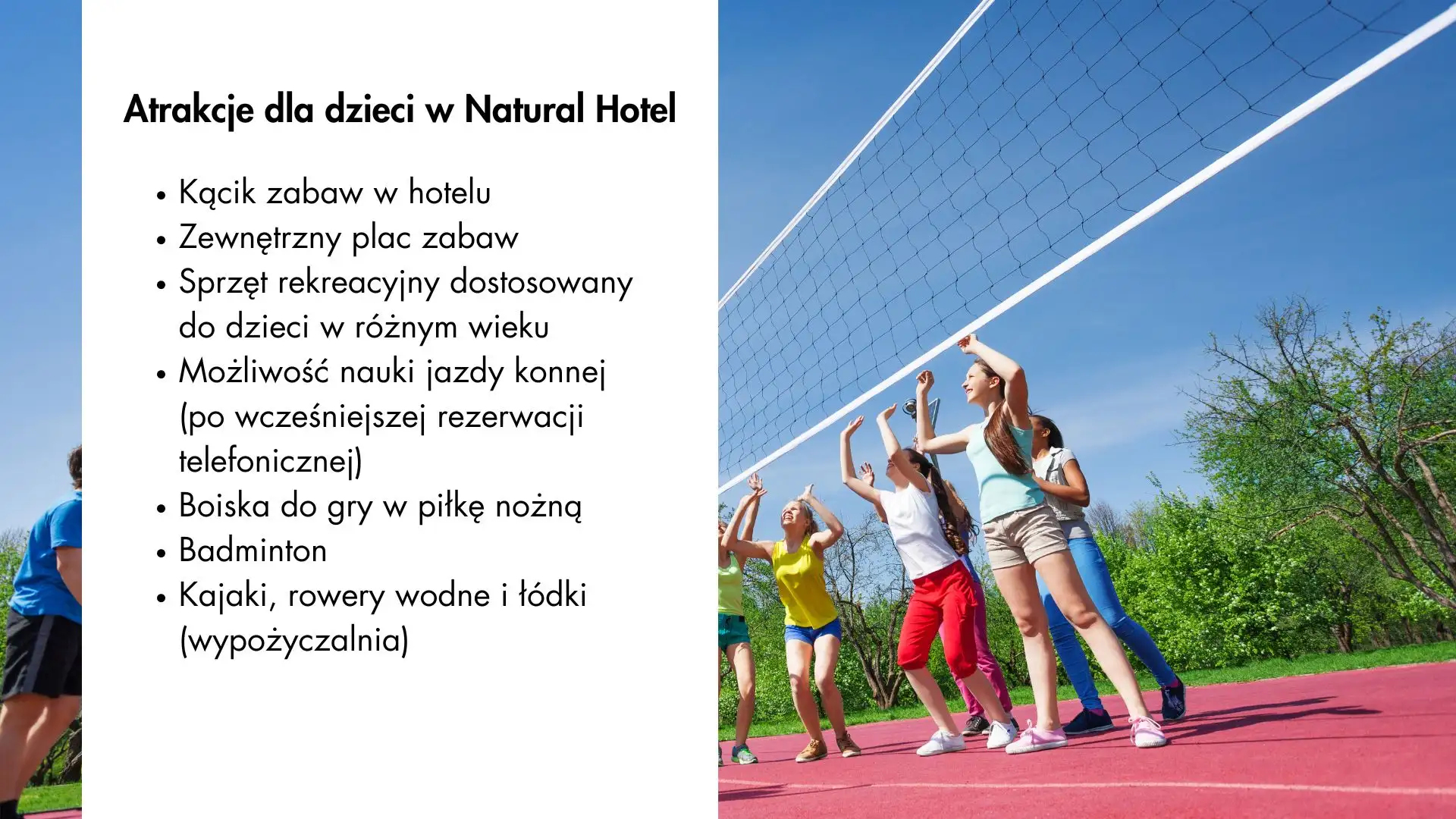 Atrakcje dla dzieci w Natural Hotel